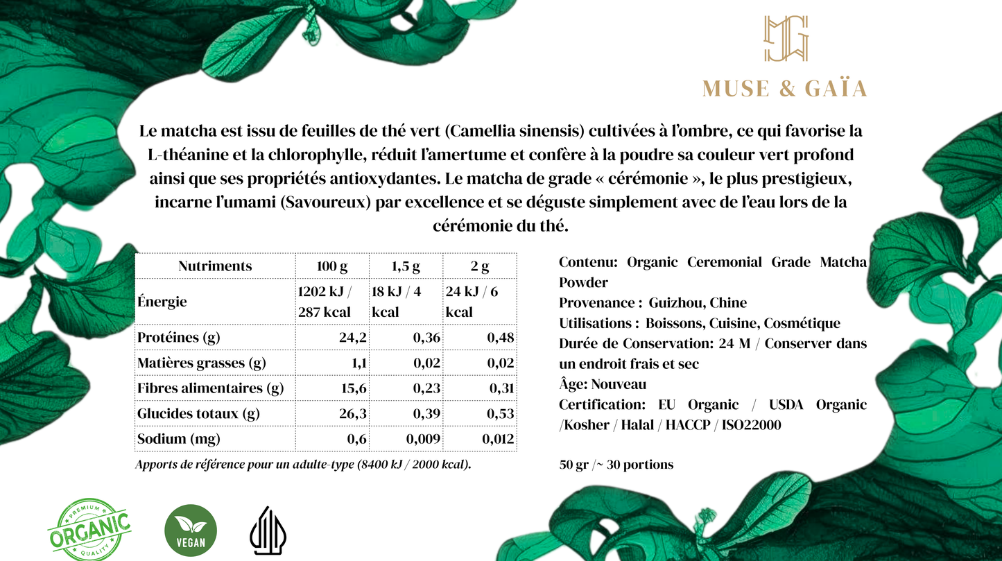 Matcha qualité cérémonielle 50 gr.